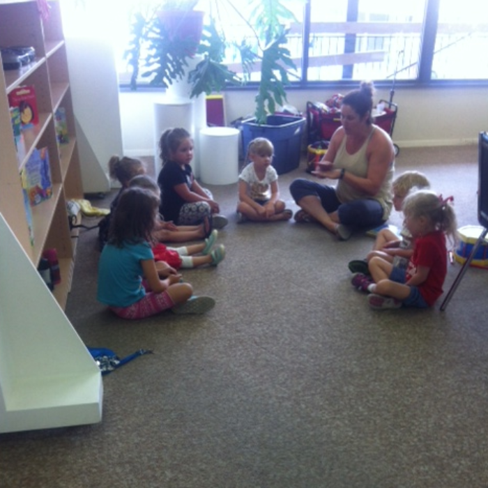 Children enjoying story time