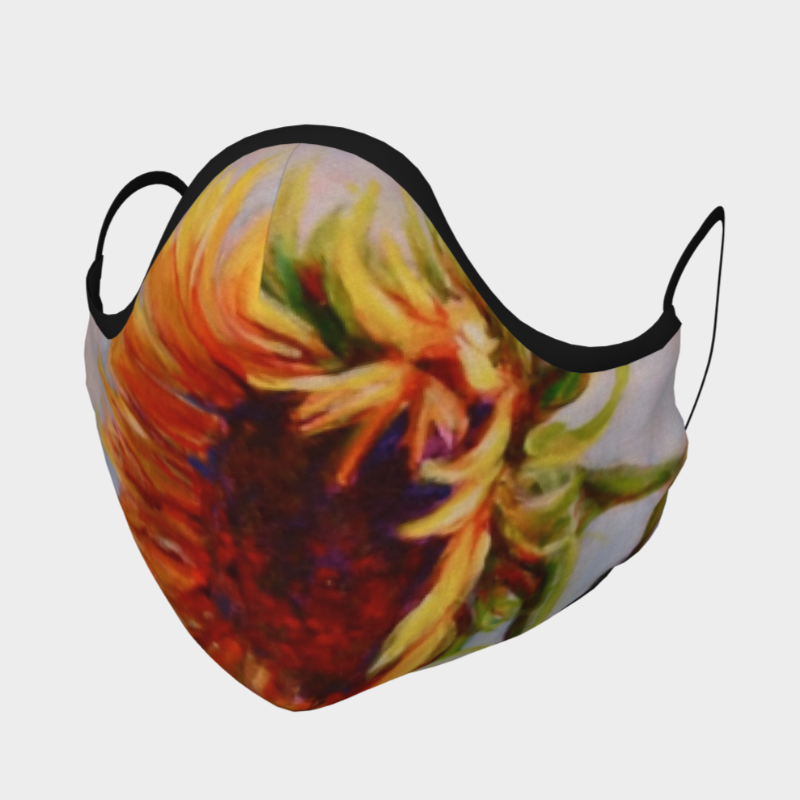 Sunflower print face mask