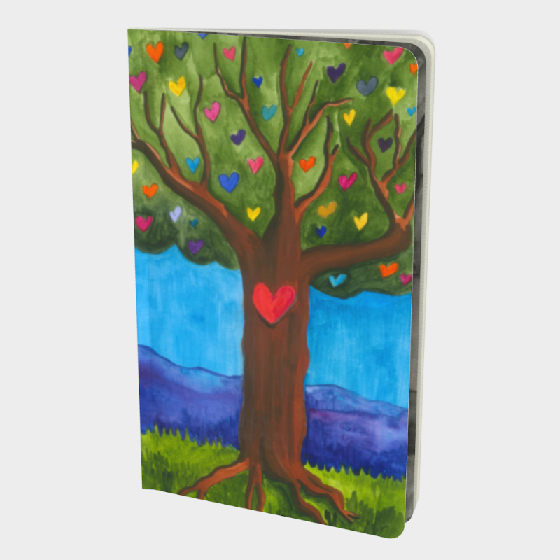 Notebook with tree of life on covers